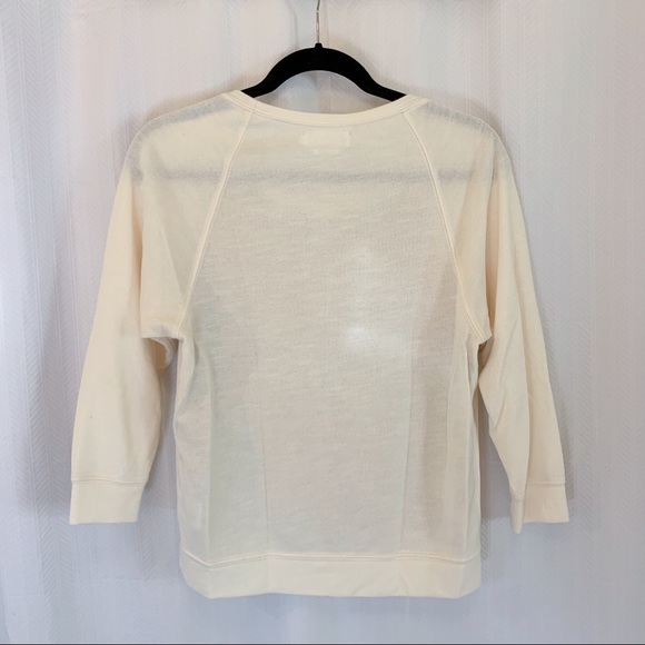 Velvet Ivory Faux Leather 3/4 Sleeve Top - Size P - Picture 2 of 4